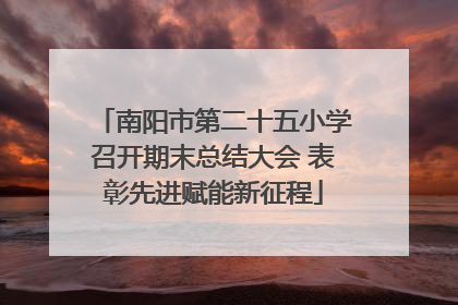 南阳市第二十五小学召开期末总结大会 表彰先进赋能新征程